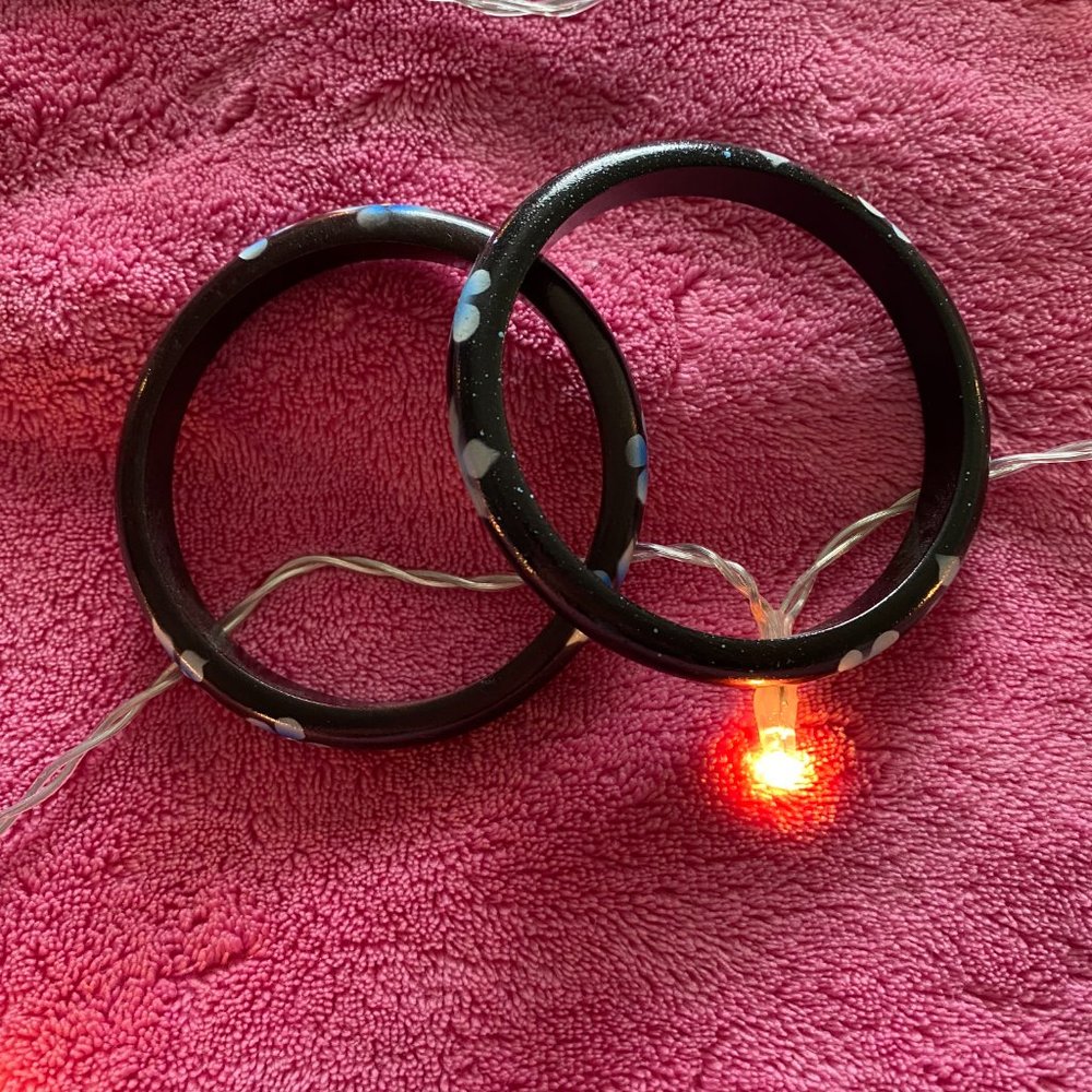 Floral Wooden Bracelets